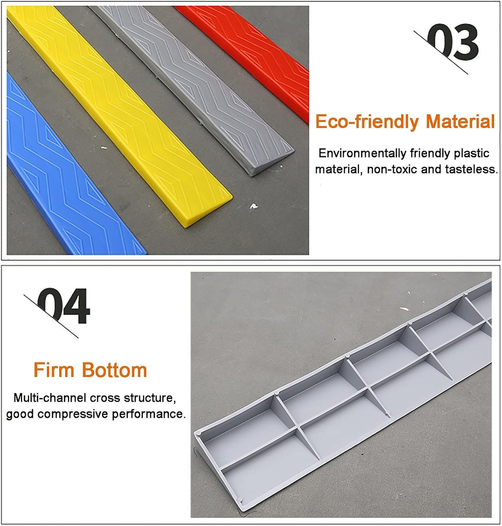 Ramps Portable Threshold Ramps, 3-9cm High, Indoor Curb Ramps, Non-Slip Kerb Ramp for Threshold Wheelchair Scooter Sweeping Robot, Door Step Accessible Rise Channel Mat (Color : Yellow, Size : 100x1