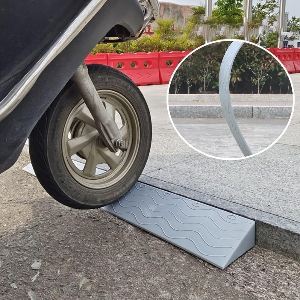 Portable Non-Slip Threshold Ramp for Doorways, Heavy-Duty Wheelchair & Scooter Access, Ideal for Robots, Stairs, & Kerbs (Red, 2cm)