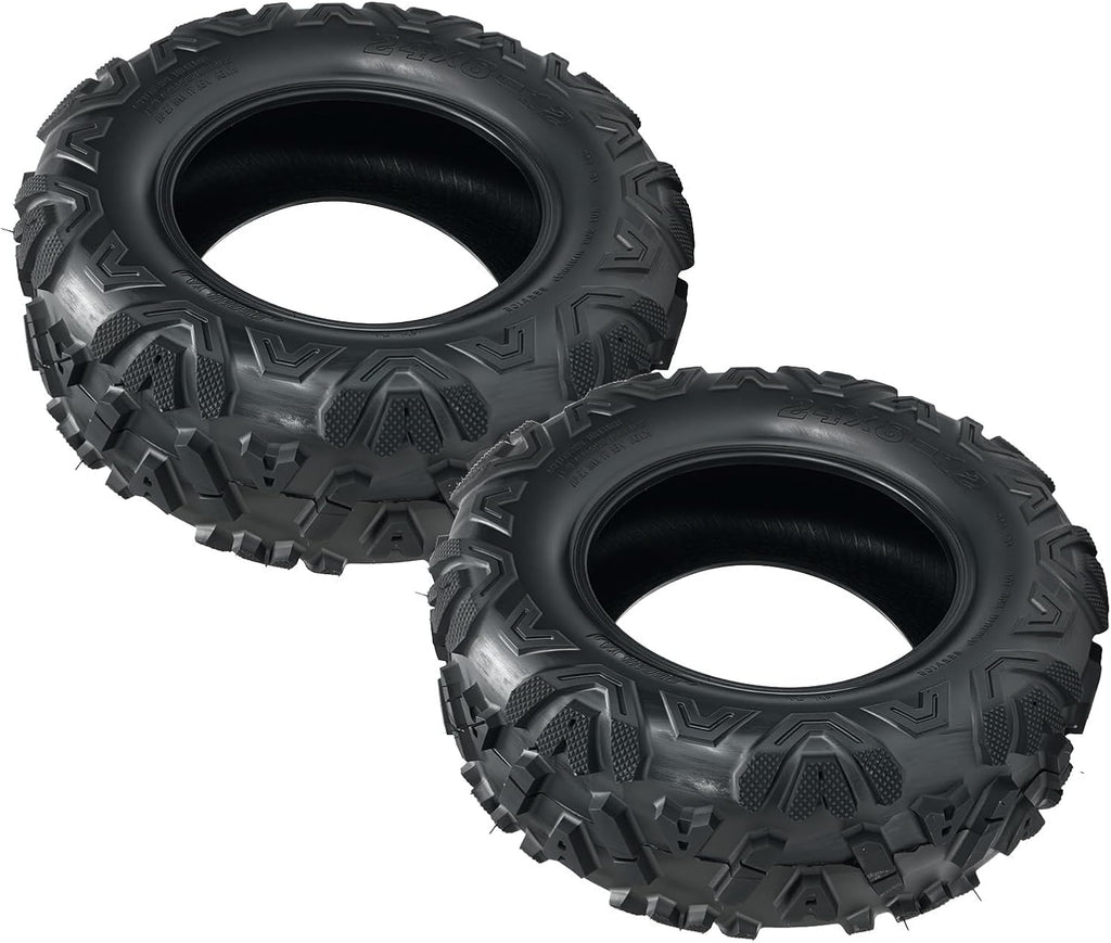 KAX 24x8-12 ATV UTV All-terrain Tires,24x8-12 Off-Road Mud Tires,6 Ply, 2Pcs,Tubeless Z-199