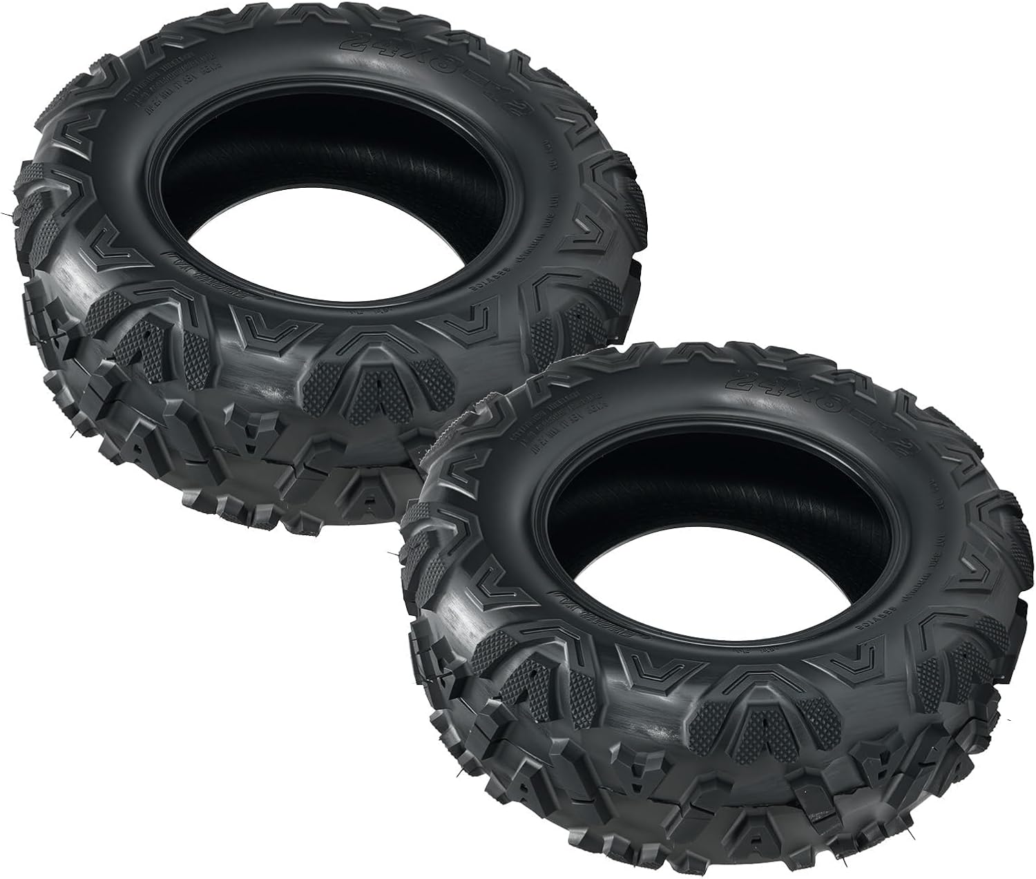 KAX 24x8-12 ATV UTV All-terrain Tires,24x8-12 Off-Road Mud Tires,6 Ply, 2Pcs,Tubeless Z-199