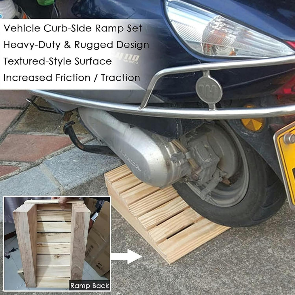 Threshold Ramp, Curb Ramp, Wooden Door Threshold Ramp, Interior Exterior Doorway Ramp for Elderly/Dogs, Portable Entry Ramp Rise, Walkers Wheelchairs Slope