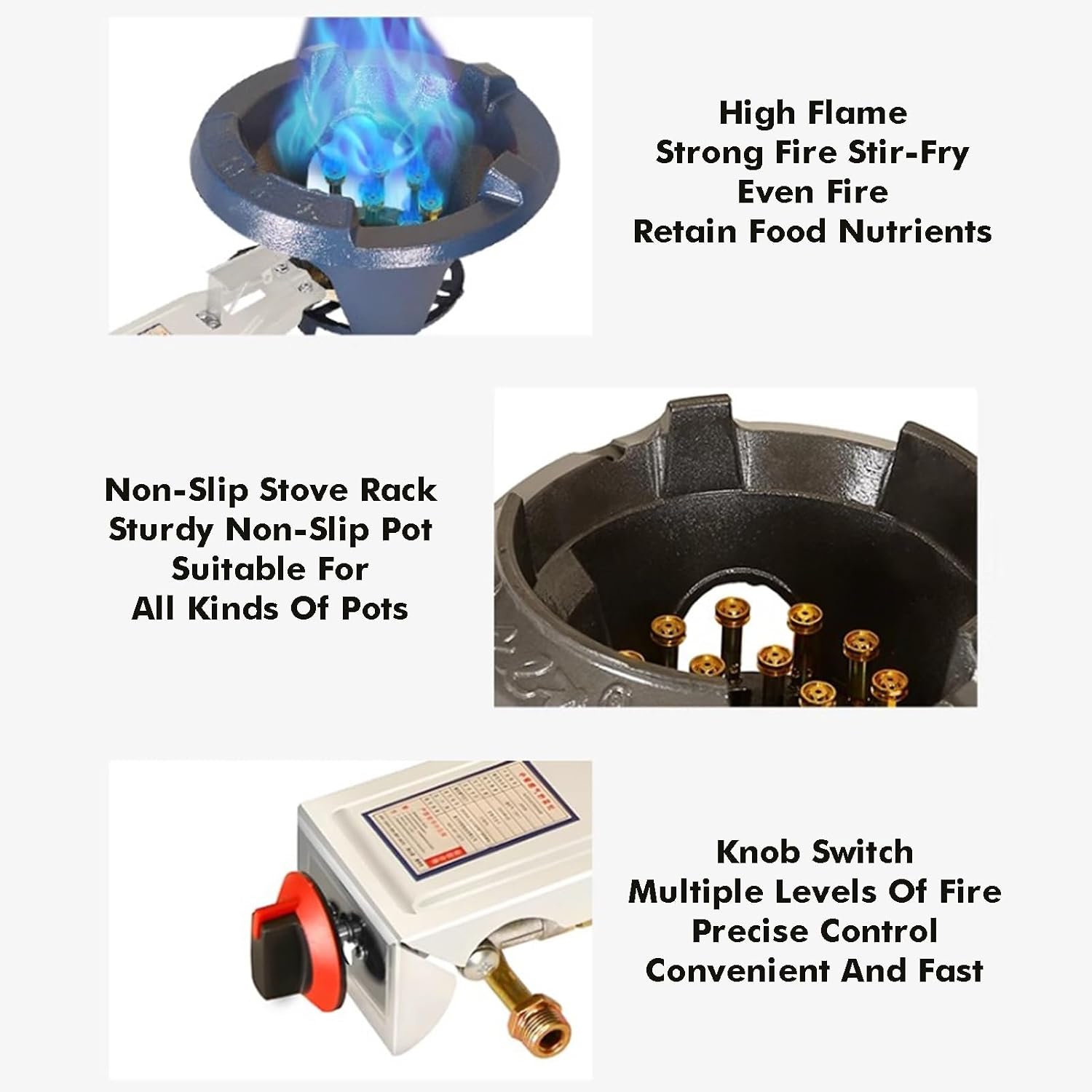 20kW Portable Cooktop,Single Burner Gas Stove,LPG/NG Hob with Flameout Protection,Cast Iron Pot Rack for Caravan and Camping(NG,34x53x22cm)