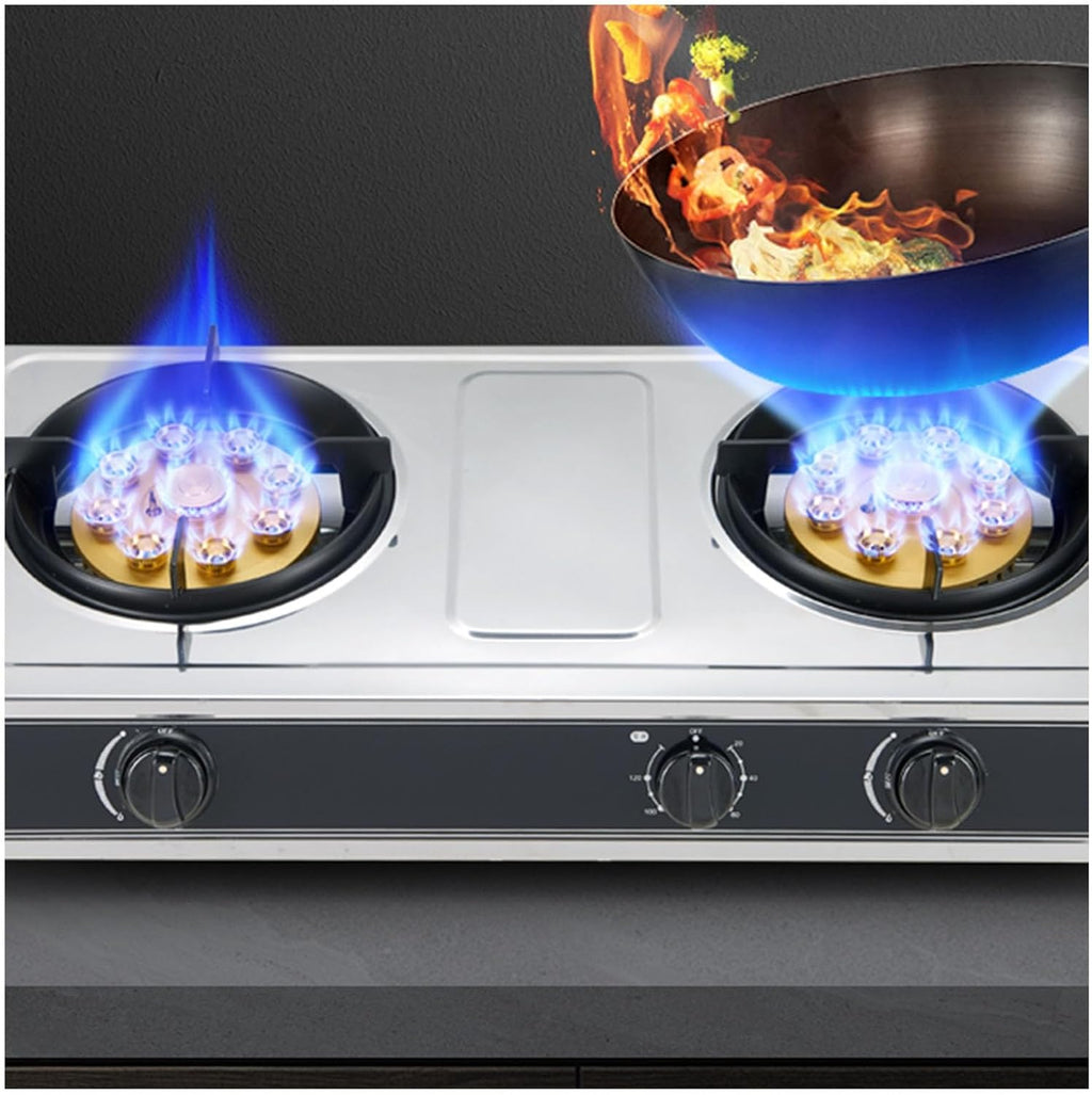 Propane Stove 2 Burners Portable Propane Stove,24566.4BTU High Power Stainless Steel Gas Cooktop for RV Apartment and Outdoor Kitchen (Color : NG, Size : Style 1)
