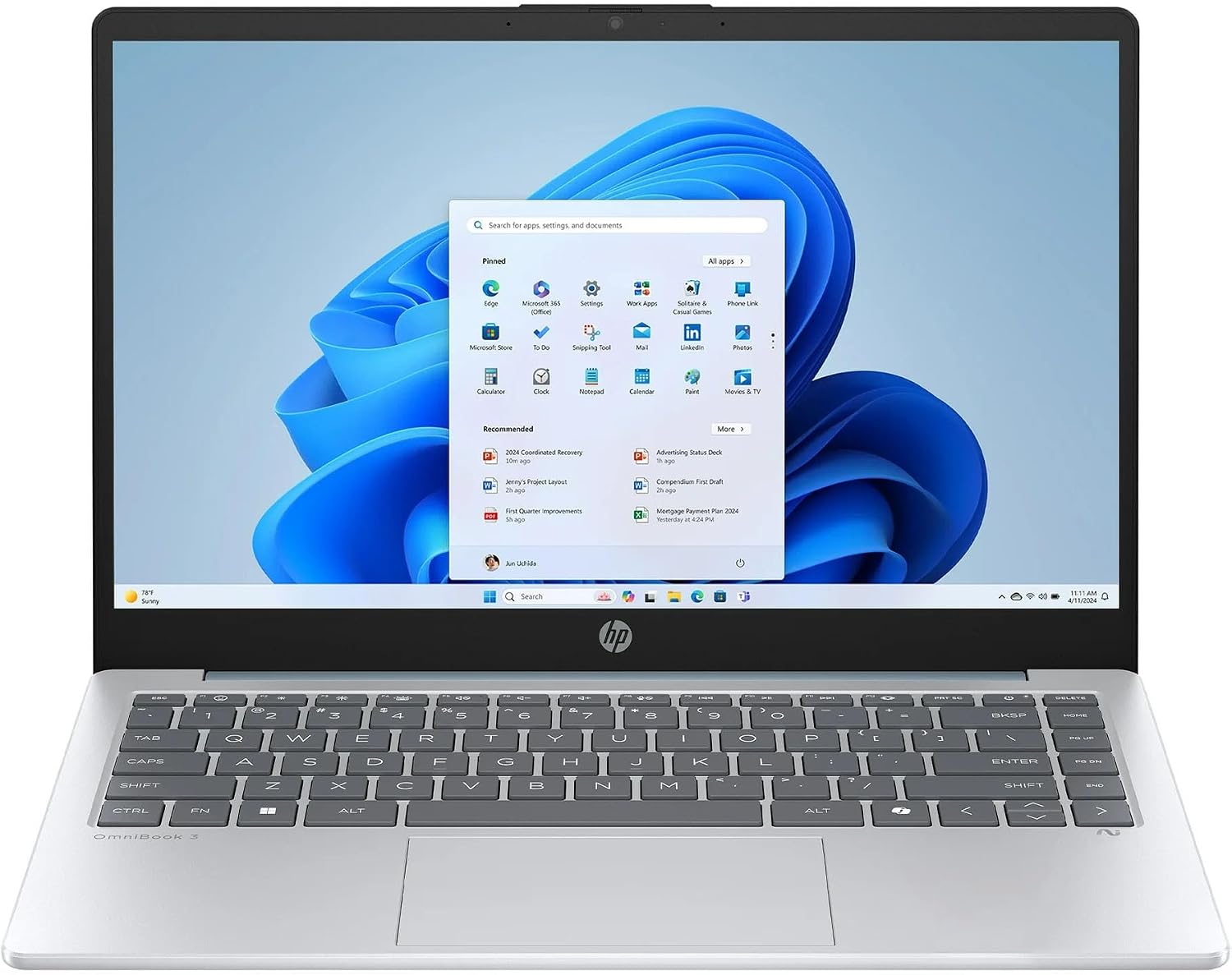 HP 14'' HD Business Laptop, AMD Athlon 7120, 4GB RAM, 256GB SSD, Long Battery Life, Moonlight Blue, 12-Month Microsoft 365 Included, Win11 Home in S Mode, with TGY Accessories