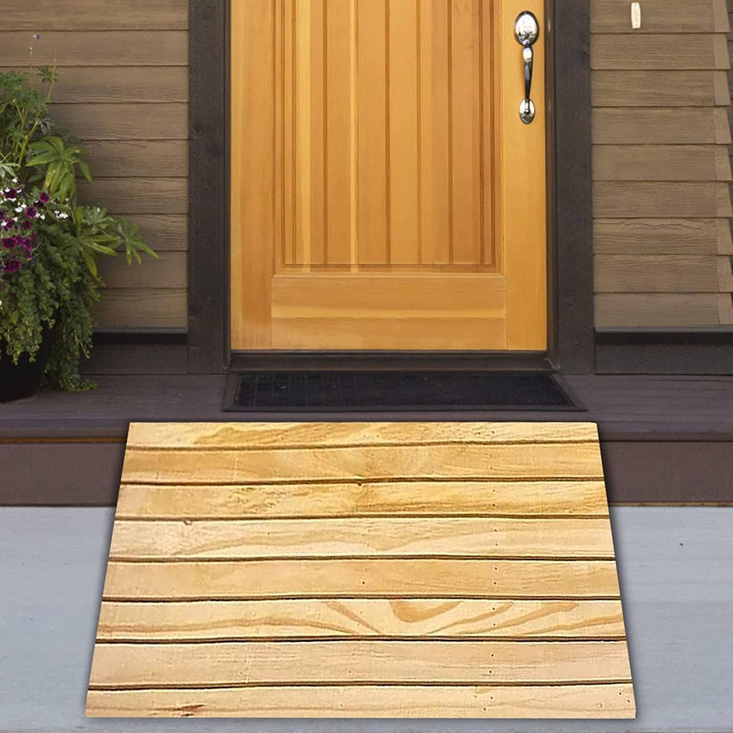 Door Threshold Ramp, Wooden Lightweight Entrance Ramps for House, Portable Step Stair Ramp, Wheelchair/Walker Through (Size : 50x30x8cm (19.7x12x3in))