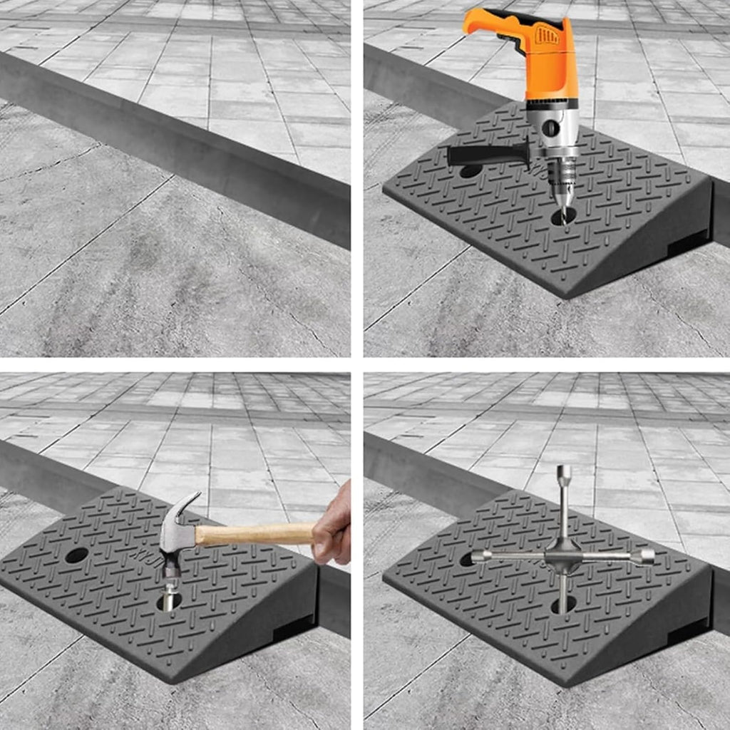 Rubber Ramps Portable Kerb ramp, Threshold, Suitable for doorways, wheelchairs, Cars, Electric Scooters(9 cm/3.5 inch)
