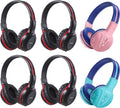 SIMOLIO 4 Pack Wireless IR Headphones for Car DVD and 2 Bluetooth Headphones for Kids, Infrared Headphones Compatible with Honda Odyssey & uConnect VES & Dodge Grand Caravan & Chevy Suburban 2006