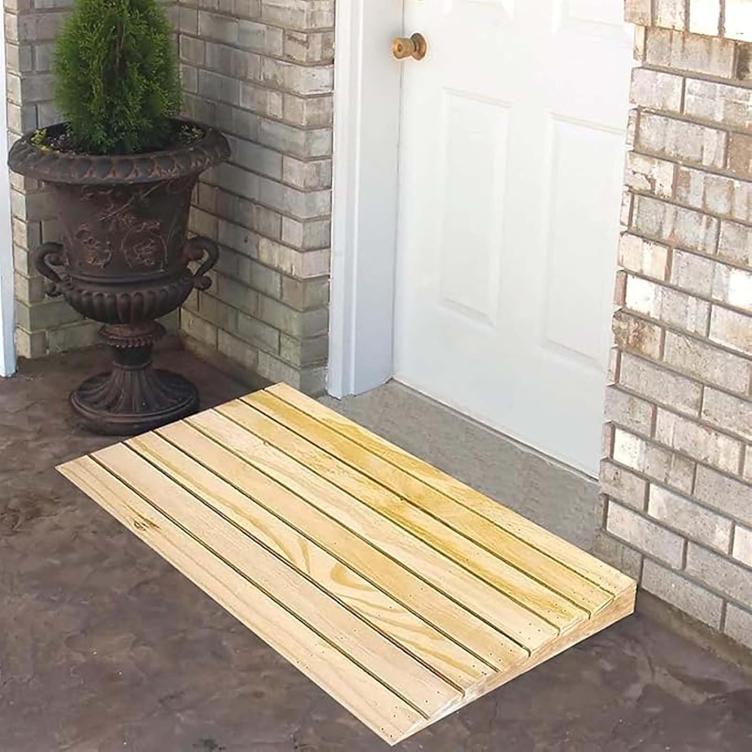 Doorway Ramp 19.7x13x4in, Portable Threshold Ramps, Wooden Portable Wheel Chair Ramp, Barrier-Free Lightweight, for Wheelchair Scooter Walkers Car Motorcycle