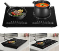 2 Burner Electric Cooktop - Touch Control Induction Cooktop Kitchen Stove,Portable Electric Hob 110V for Tin Foil Casserole Stone Pot Bibimbap
