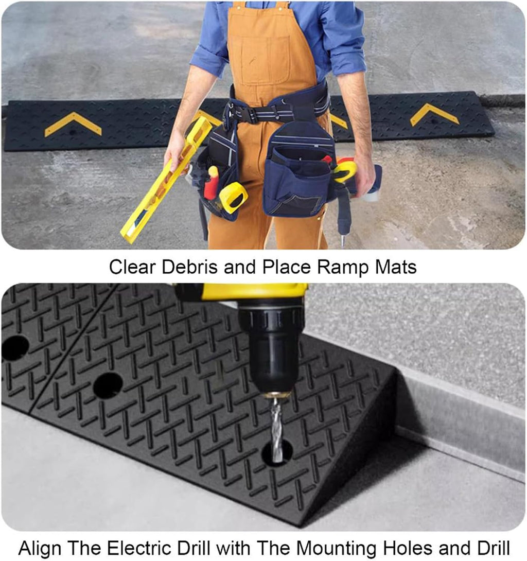 Portable Curb Ramp, Multiple, Threshold Ramp for Home, Sidewalk, Bikes, Motorcycles, Wheelchairs, Good Load-Bearing(50 * 80 * 22cm/20 * 31 * 8.7in)
