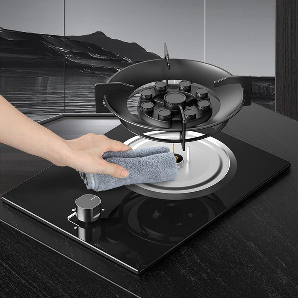 Portable Gas Stove 1 Burner,5.2KW 9-Cavity High-fire Frying Pan,Accidental Flameout Protection Device,LPG/Natural Gas Kit(NG)