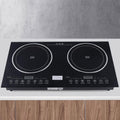 2400W Portable Double Induction Cooktop Countertop Burner,Smart Touch LCD Display Electric Double Heade Countertop Electric Hot Plate (1200W+1400W)