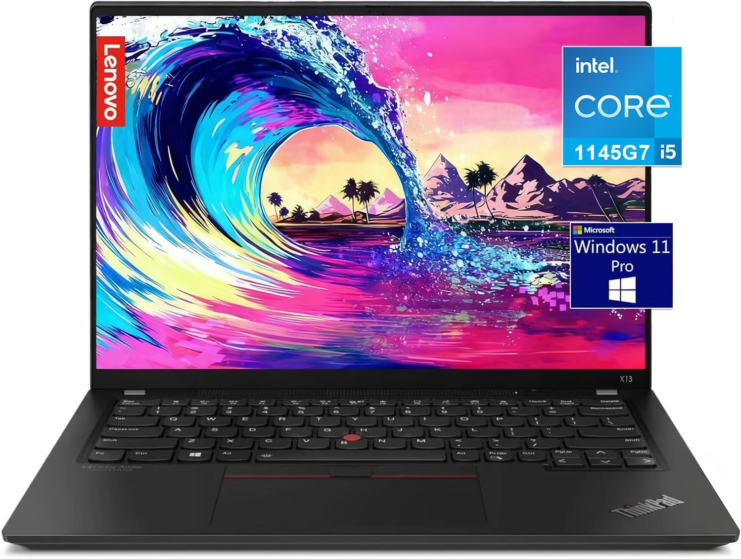 Lenovo ThinkPad X13 Gen 2 FHD Touchscreen Laptop, 11th Gen Intel Core i5-1145G7, 16GB RAM, 512GB SSD, HDMI, Thunderbolt, X13 ThinkPad Laptop Windows 11 Pro (Renewed)