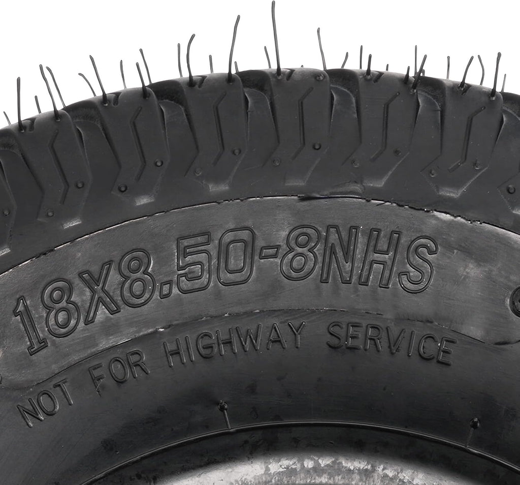 KAX 18x8.5-8 Lawn Mower Tires,18x8.5-8 Mud Tires for Off-Road, Golf Carts,4 Ply, 2Pcs,Tubeless Z-160