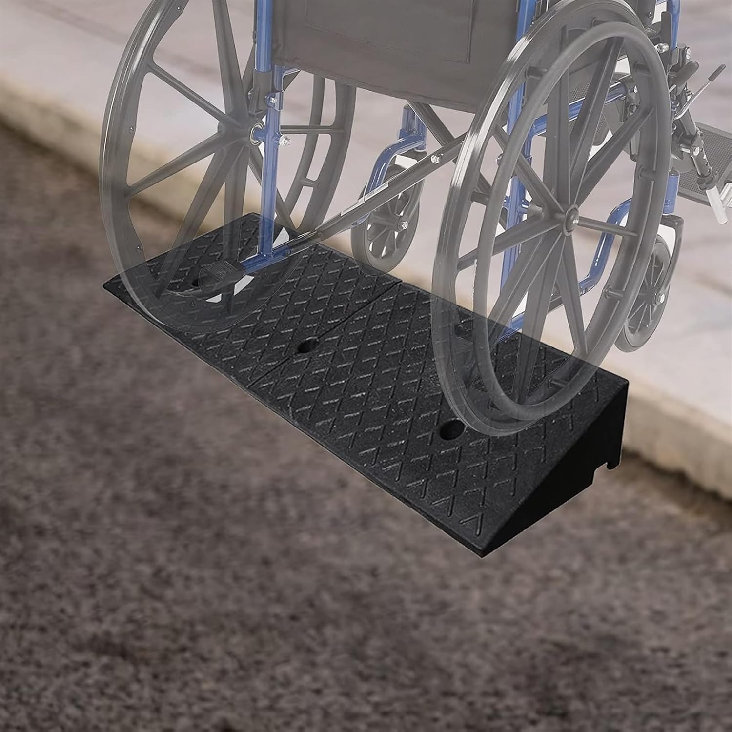 Ramps Threshold Ramp, Car Rubber Curb Threshold Ramp 40inch / 100cm Wide, Truck Skateboard Motorcycle Bicycle Exterior Doors Ramps, 4cm / 6cm / 8cm / 10cm Rise