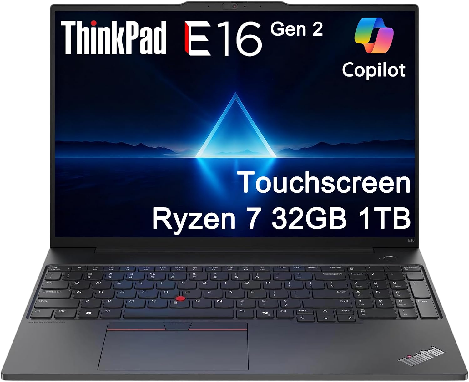 Lenovo ThinkPad E16 Gen 2 Business Laptop (16' FHD+ Touchscreen, AMD Ryzen 7 7735U (> Intel i7-1355U), 32GB DDR5 RAM, 1TB SSD) Backlit KB, 1080p Webcam, Ethernet, Wi-Fi 6E, Win 11 Pro w/ Copilot