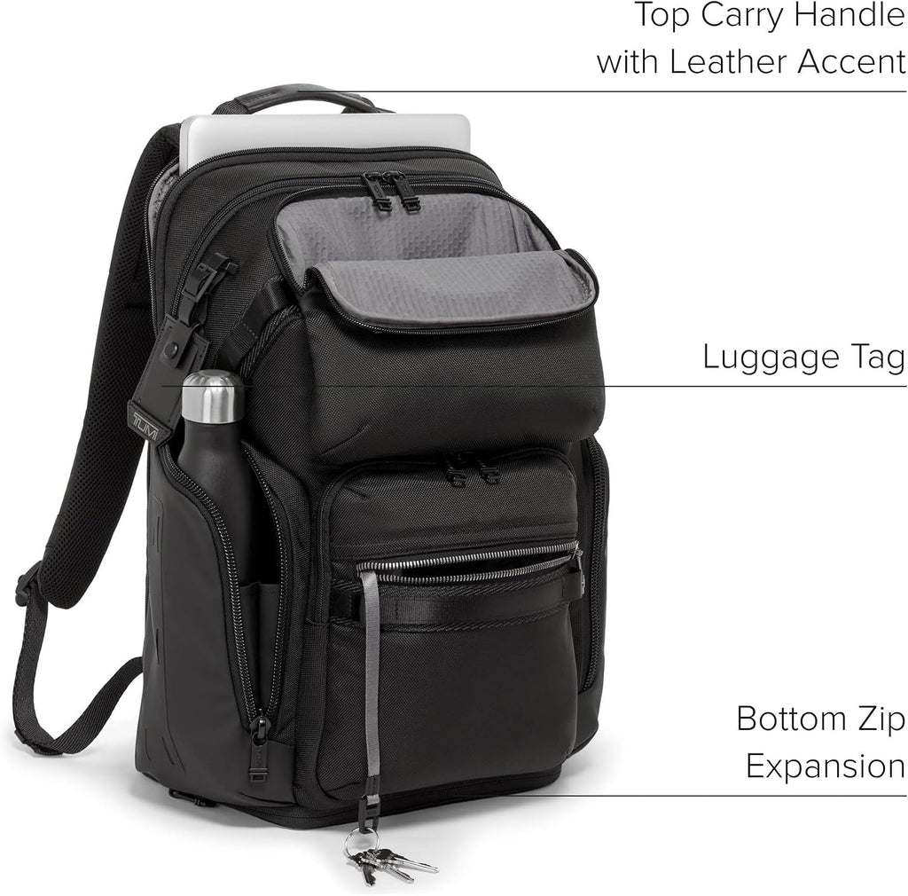 TUMI - Alpha Bravo Nomadic Backpack - Men's Durable Carry On Bag - 18.8' X 15.0' X 9.0' - Fits up to 15' Laptop - Black