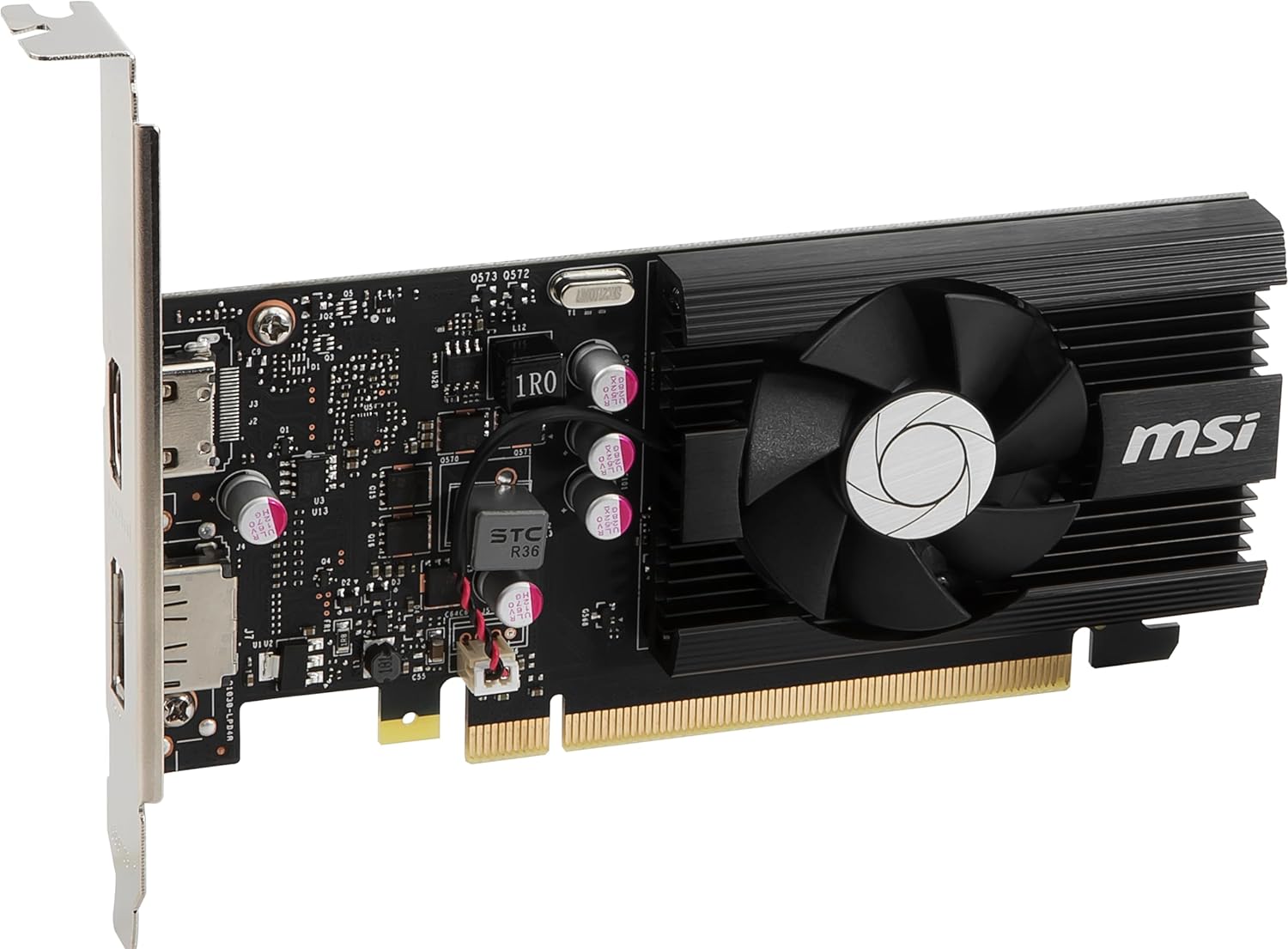 msi Gaming GeForce GT 1030 4GB DDR4 64-bit HDCP Support DirectX 12 DP/HDMI Single Fan OC Graphics Card (GT 1030 4GD4 LP OC)