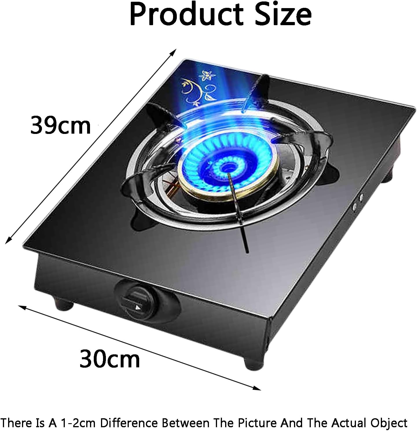 Gas Cooker,4.0kW Single-Burner Tabletop Gas Stove,Household High-Fire Stove,for Camping Restaurants Home(NG)