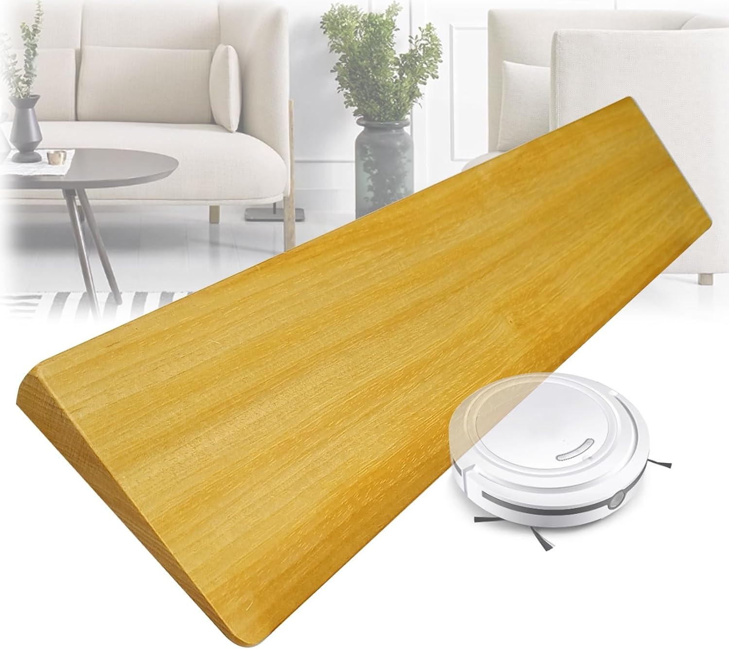 Ramp for Wheelchair for Home Steps Indoor Wooden Threshold Ramp for Front Door Portable Entry Steps Slope Ramp for Doorways Yard for Floor-Sweeping Robot (Size : 80x18x3.5cm)