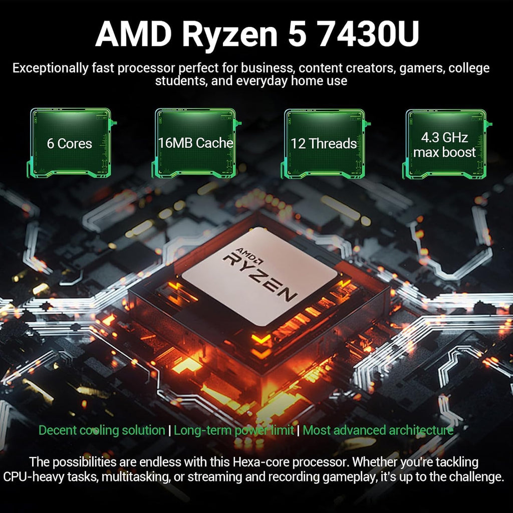 HP 2025 Pavilion Laptop, 17.3' FHD IPS Computer, 6-Core AMD Ryzen 5, 16GB RAM, 1.5TB Storage (1TB SSD + 500GB Ext), Wi-Fi 6, Webcam, Long Battery, HubxcelAccessory, Lifetime Office 2024 Windows 11 Pro