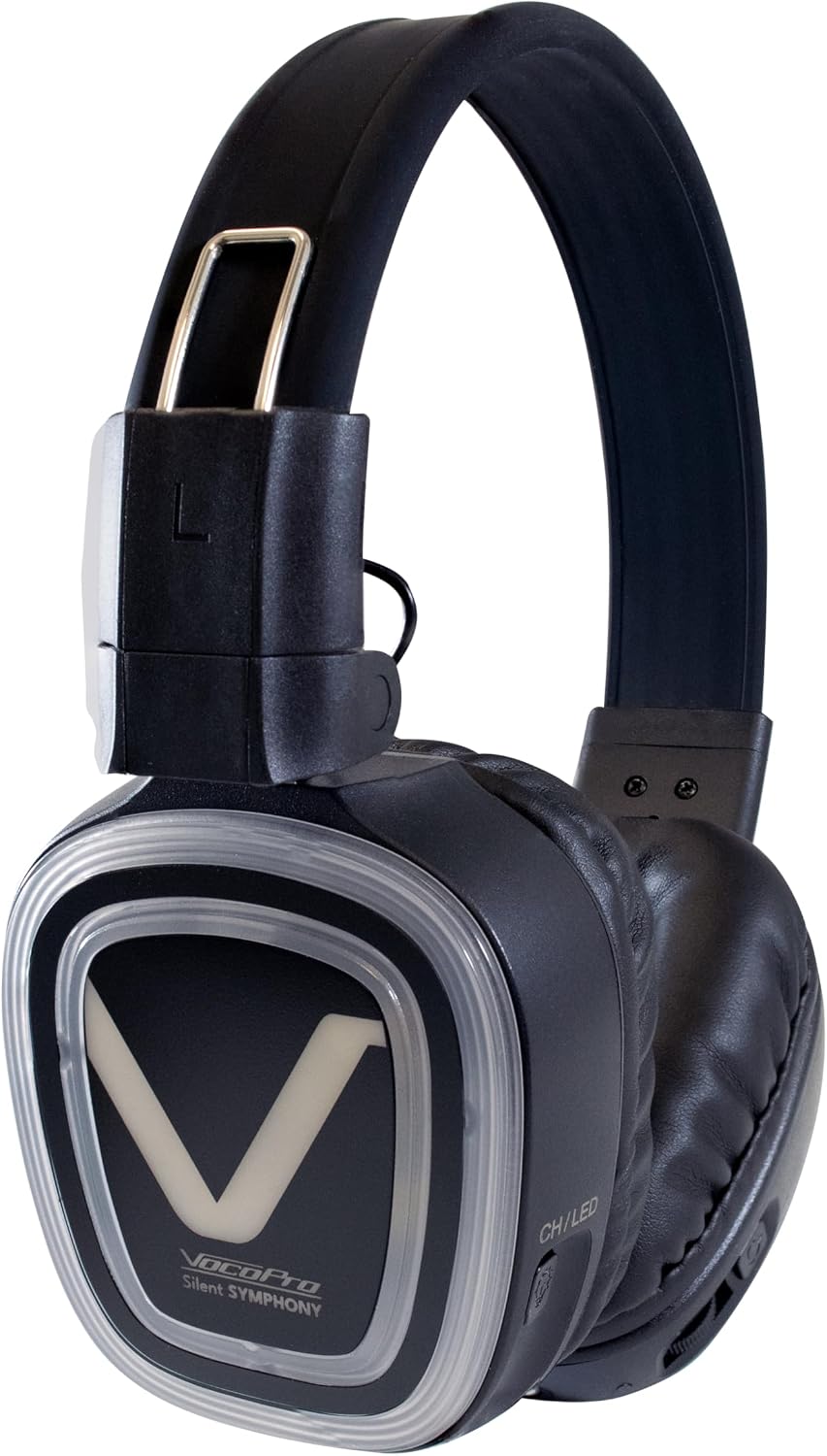 VocoPro SILENT-DISCO-PRO-103 PRO Long-Range Silent Disco/Event Package with One Transmitter and Three Over Ear Headphone Receivers