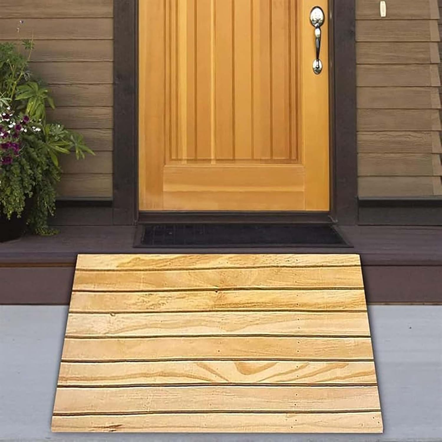 Doorway Ramp 35.4x20x8in, Portable Threshold Ramps, Wooden Portable Wheel Chair Ramp, Barrier-Free Lightweight, for Wheelchair Scooter Walkers Car Motorcycle