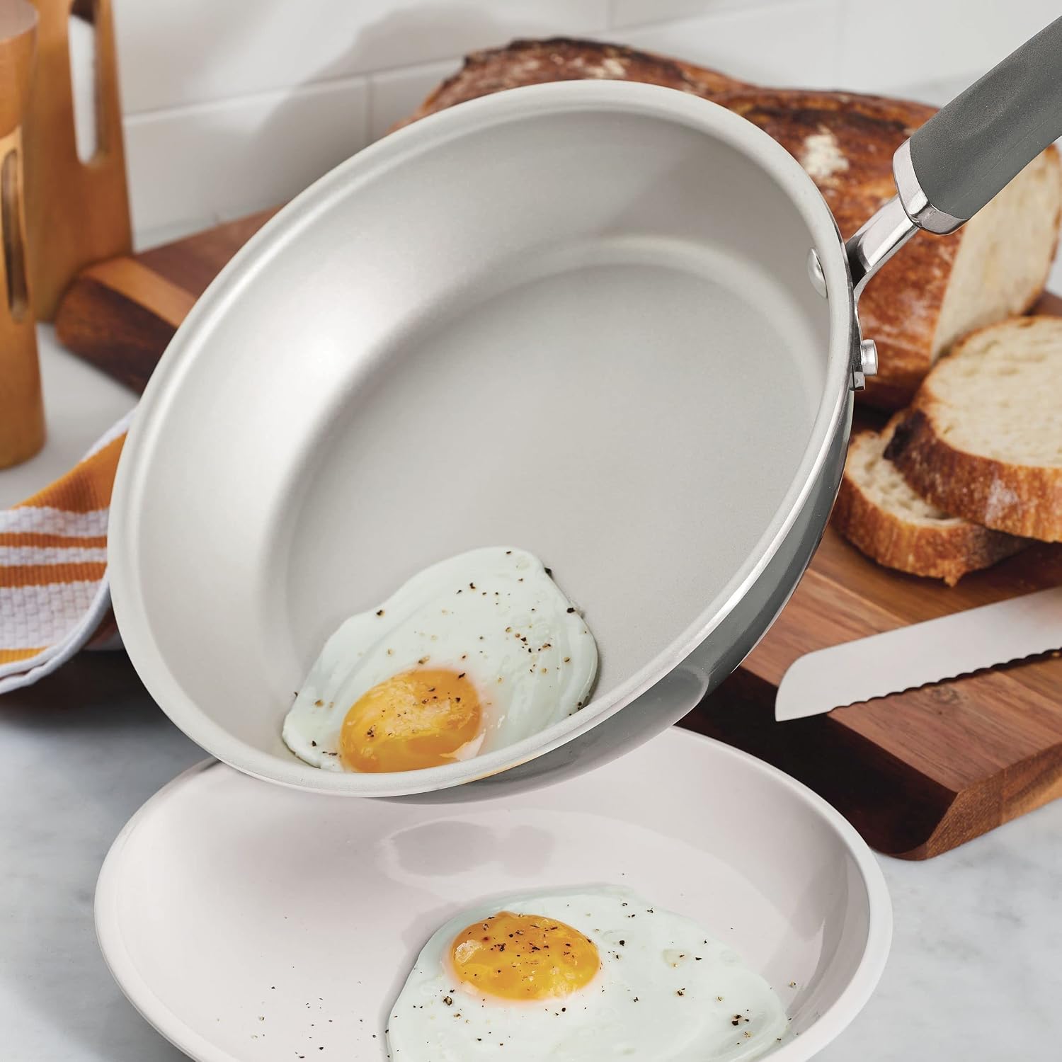 Rachael Ray Create Delicious Nonstick Cookware Induction Pots and Pans Set, 13 Piece - Gray Shimmer