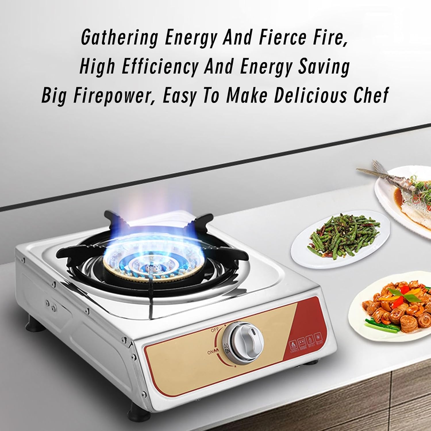 Cassette Stove,Portable Gas Stove,Max 16377.6BTU Single Burner Cassette Stove Piezo-Ceramic Ignition, for Camping Cooking Car Travel Home and Apartment