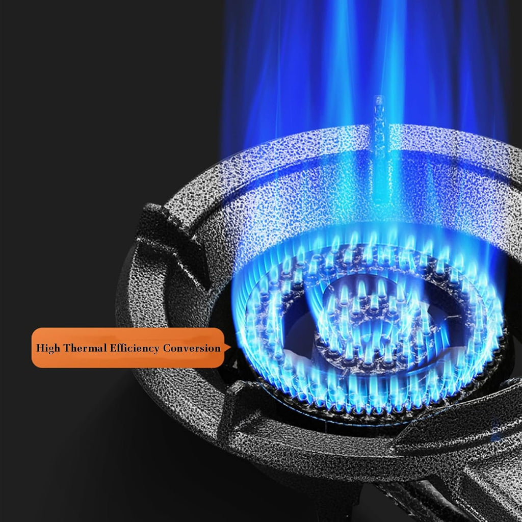 Gas Stove Single Burner,7.0KW Gas Cooktop,Kitchen Counter Top Stove,Flameout Protection,with Valve and Connecting Pipe,for Liquefied Petroleum Gas