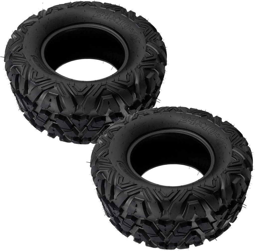 KAX 24x10-11 ATV UTV All-terrain Tires,24x10-11 Off-Road Mud Tires,6 Ply, 2Pcs,Tubeless Z-199
