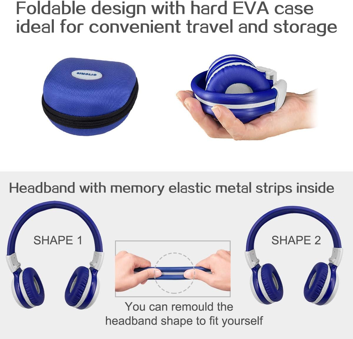 SIMOLIO Wireless IR Headphones for Car DVD and Bluetooth Headphones for Kids, Infrared Headphones Compatible with Honda Odyssey & uConnect VES & Dodge Grand Caravan & Chevy Suburban 2006-2022
