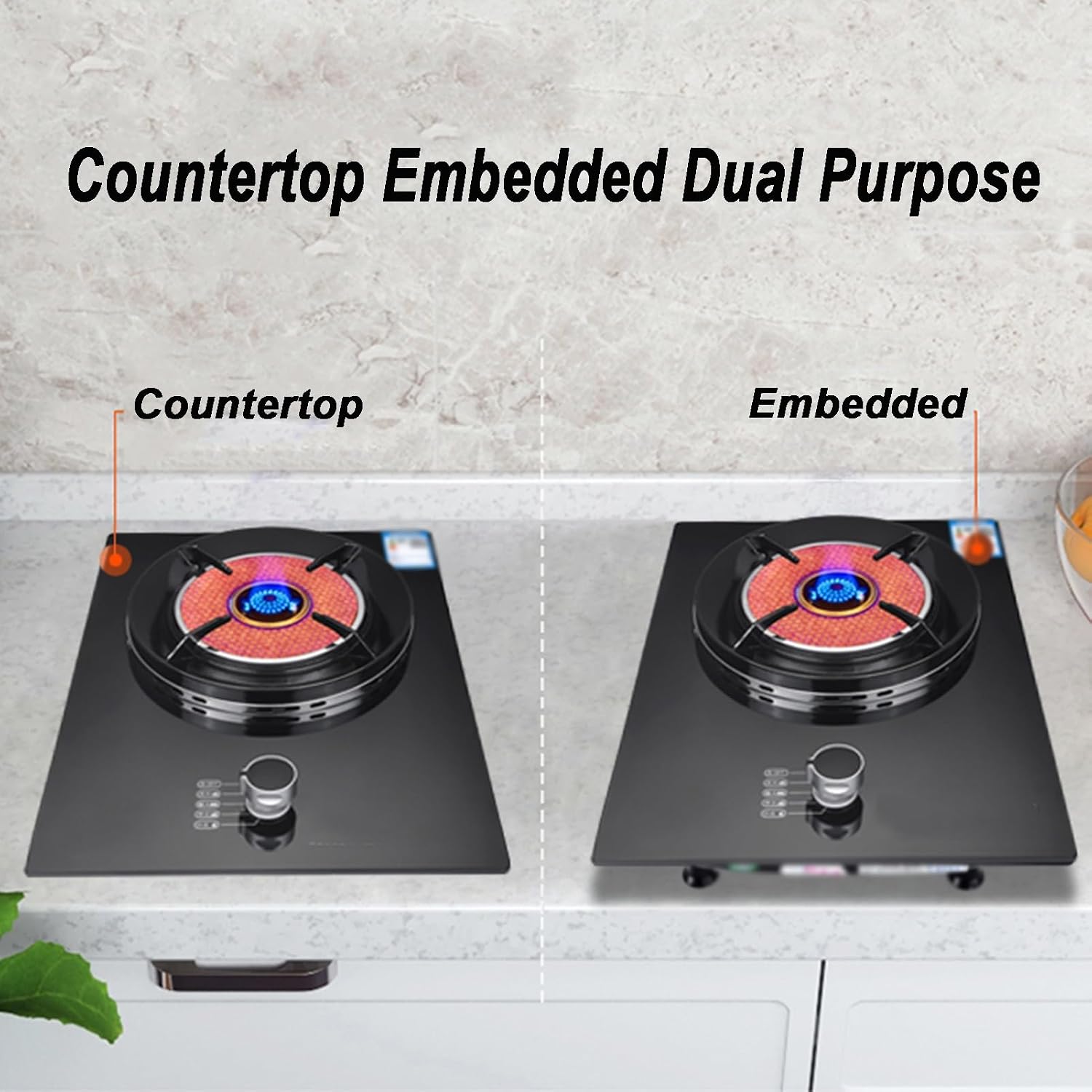 Gas Cooker,4.2kw Single-Burner Gas Stove,Household Desktop/Embedded,for Food Stalls Family Restaurants(LPG)