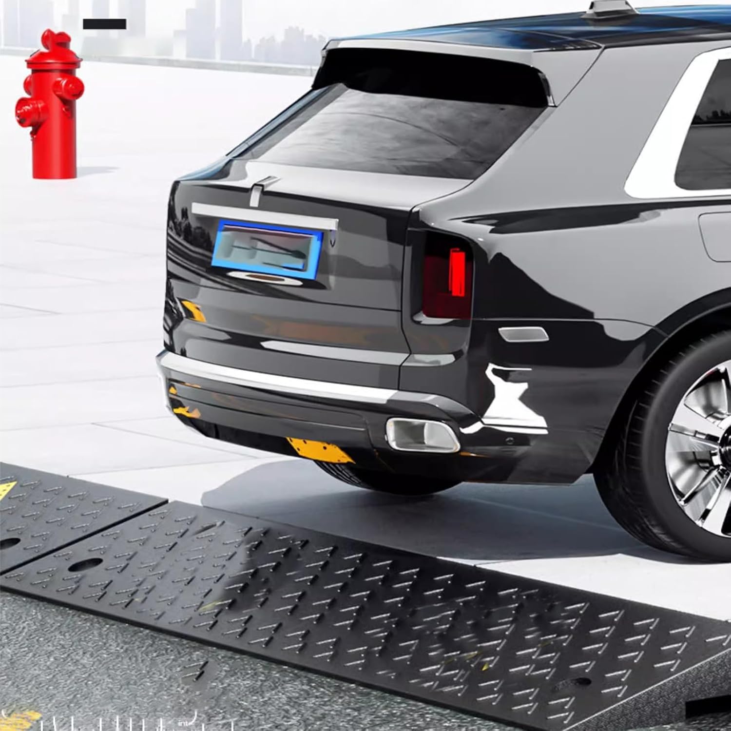 Heavy Duty Threshold Ramps，Heigh Door StepRamp ，Curb Ramp for Cars，Screw Fixation, Stable Load-Bearing, Non-Slip Texture, Suitable for Multiple Scenarios(100 * 60 * 18cm/39.4 * 23.6 * 7in)