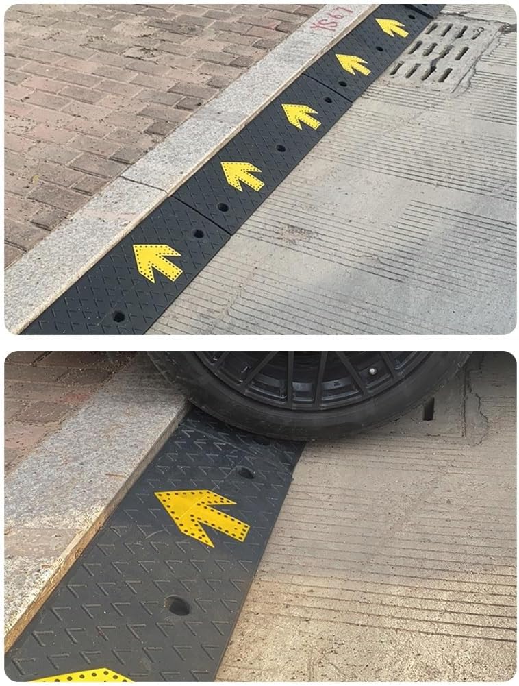 Rubber Curb Ramp, AntilSlip Threshold Ramp Doorway, Slope Ramp for Sidewalk Driveway Car Scooter Bike Motorcycle (Size : Height 4cm (1.5inch))