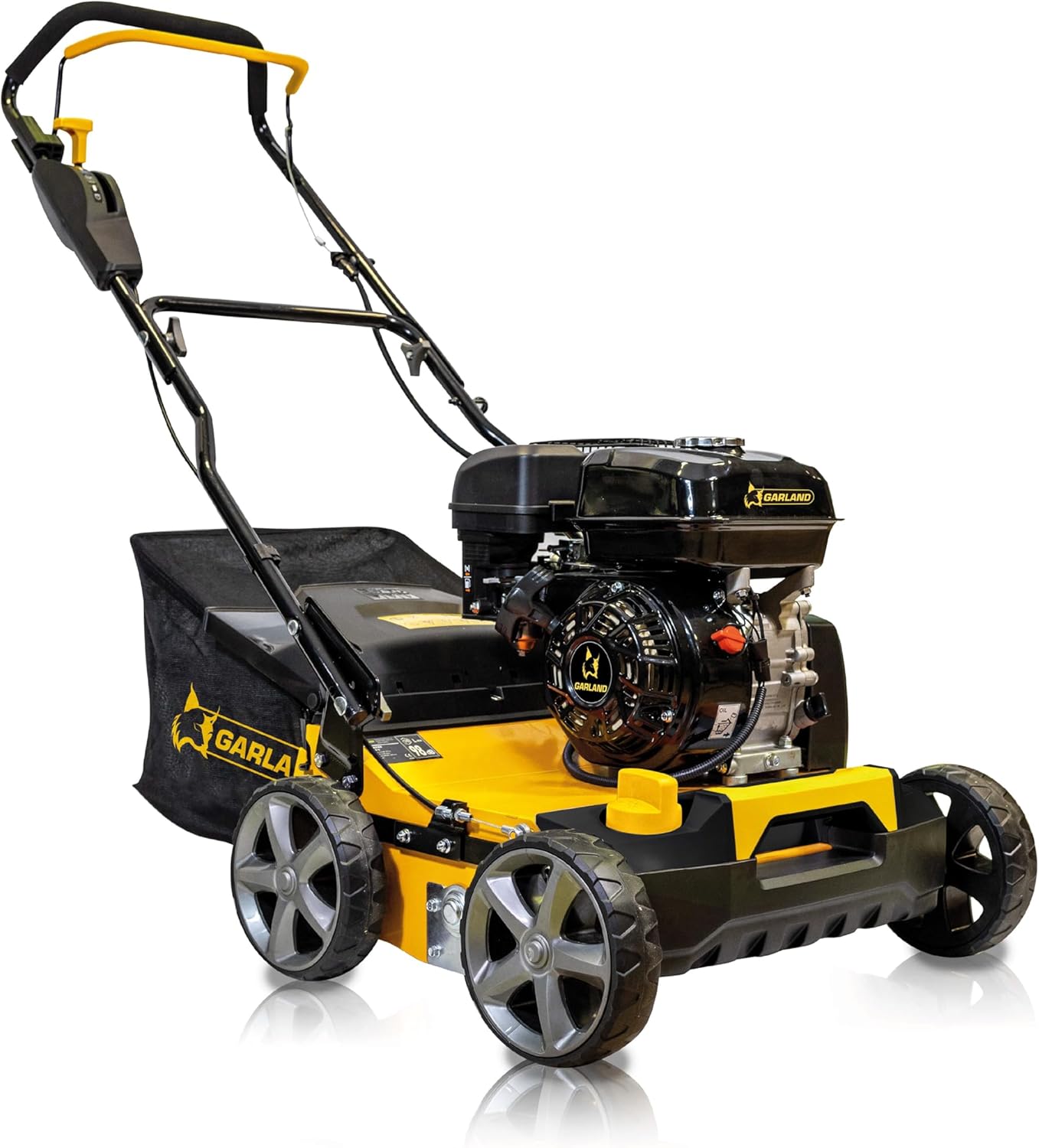 Artificial Turf Sweeper by Roll & Comb, Gas Powered Lawn Rake for Artificial Grass, Heavy-Duty Turf Brush Machine, 45L Collector, 212cc Engine, Model 602QGUS-V25, 84.6lb