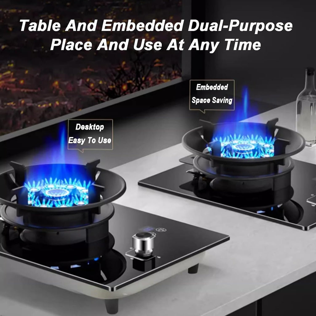 Gas Cooker,5.2kw Single-Burner Gas Stove,Desktop and Embedded Dual-Purpose,Suitable for Family Restaurants,Energy-Saving(LPG)