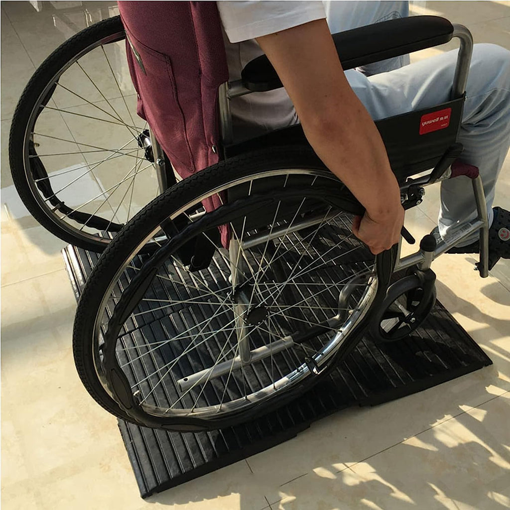 Curb ramp Bridge Ramp for Get in and Out of Houses, Rubber Threshold Ramps for Wheelchairs/Walkers, Non Slip Indoor Outdoor Patio Transition Ramp (Size : 50 * 91 * 8Cm(19.7 * 35.8 * 3.1Inch))