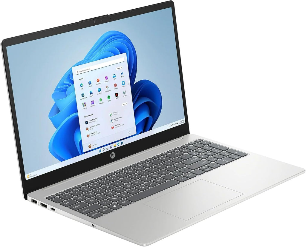HP Business 15.6 inch FHD Laptop, Intel Core i5-1235U 10-core Processor, 16GB RAM, 512GB PCIe SSD, Webcam, WiFi 6, Bluetooth 5.3, Windows 11 Home, Silver, Bonus XtreDura USB Drive