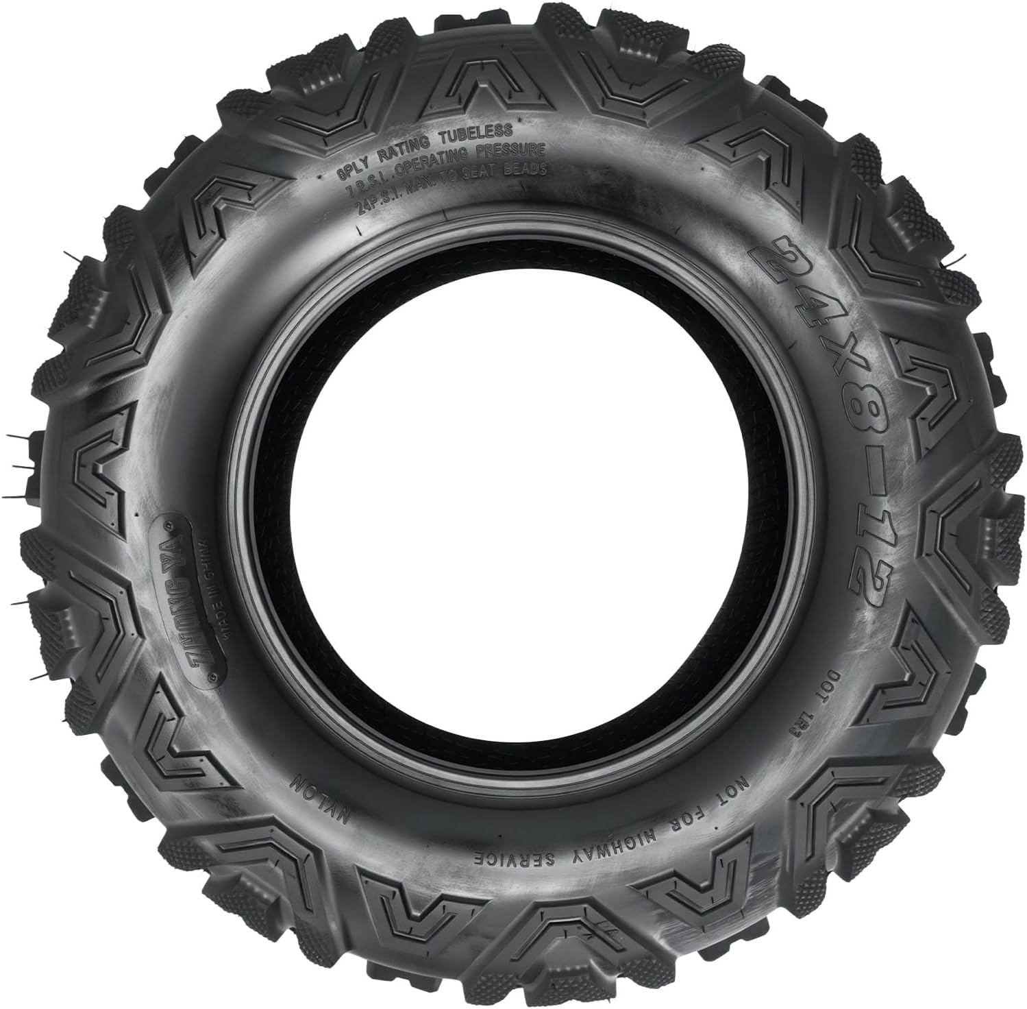 KAX 24x8-12 ATV UTV All-terrain Tires,24x8-12 Off-Road Mud Tires,6 Ply, 2Pcs,Tubeless Z-199
