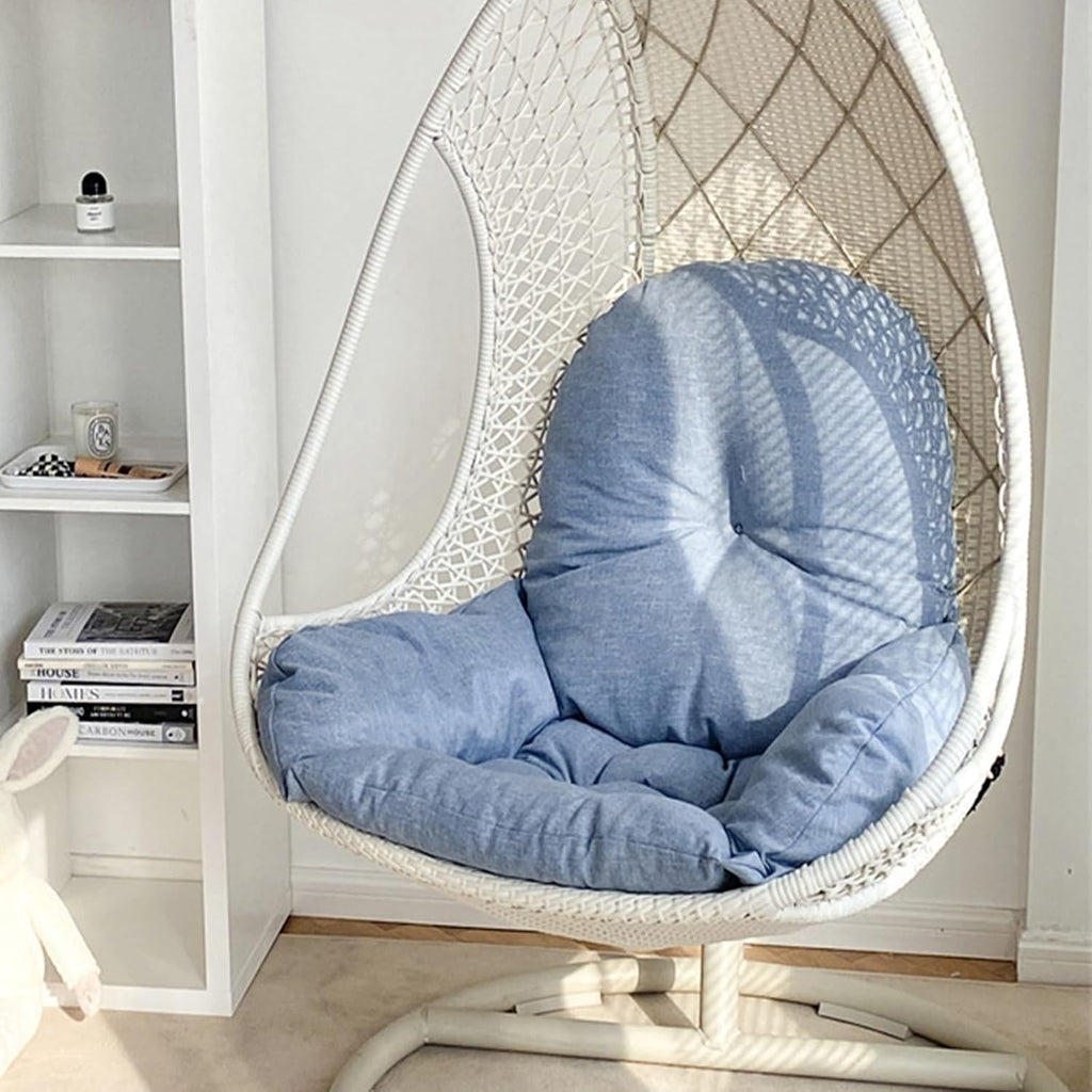 Egg Chair Cushion,Washable Hanging Basket Chair Cushion, Patio Chair Cushions for Outdoor Funiture, Comfortable and Breathable Swing Chair Cushions(Blue)