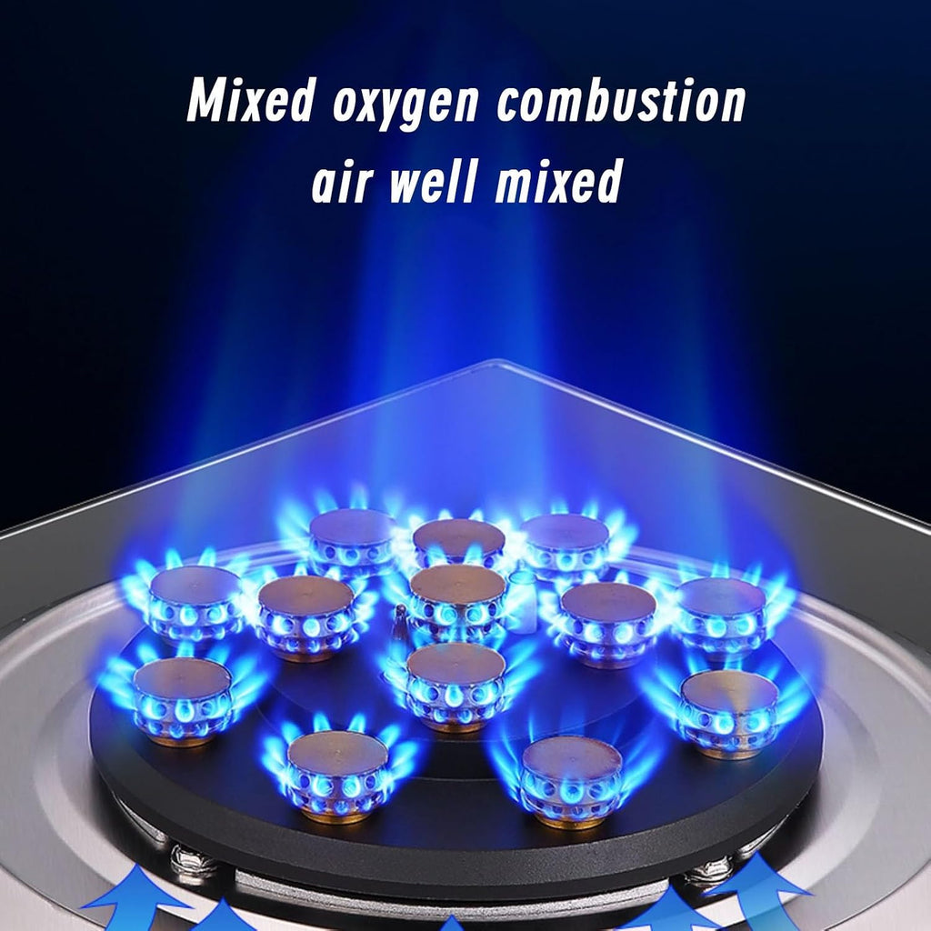 Propane Gas Stove,Single Burner Propane Stove,Max 24566.4BTU with Pulse Electronic Ignition Tempered Glass Suitable for Apartments Kitchens and More