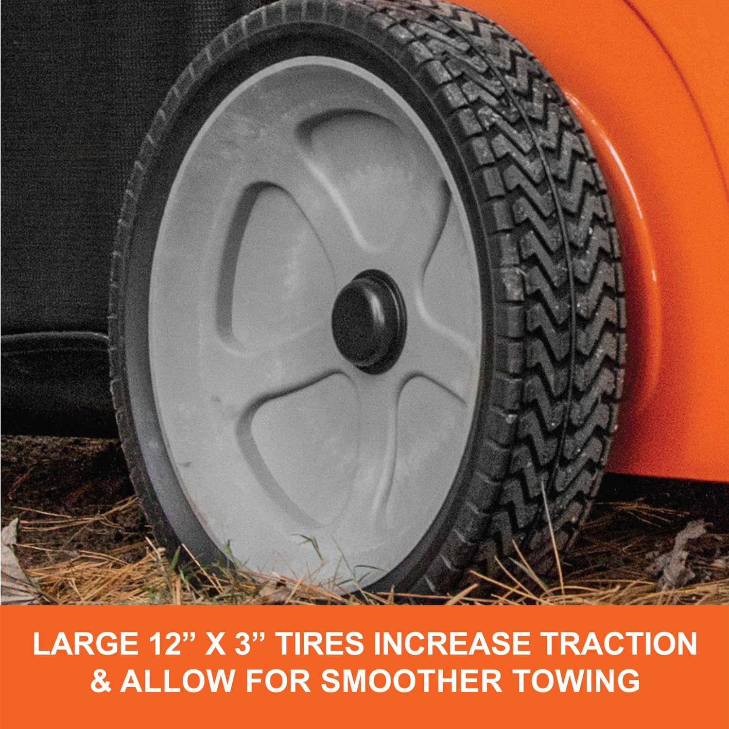 Agri-Fab 45-0492 44' Tow-Behind Lawn Sweeper, 28 cu. ft Hopper Bag Capacity; Leaf & Grass Catcher, with Adjustable Brush Height and Dump From Seat Handle