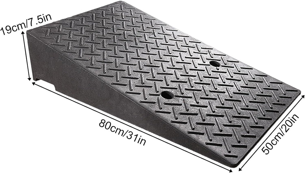 Portable Curb Ramp, Multiple, Threshold Ramp for Home, Sidewalk, Bikes, Motorcycles, Wheelchairs, Good Load-Bearing(50 * 80 * 19cm/20 * 31 * 7.5in)