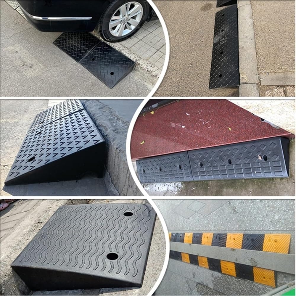 JIUYUEYA Kerb Ramps, Mobility Scooter Ramps, Portable Lightweight Ramps Threshold Ramps, for Garden/Exterior Doors/Doorways/Steps (Size : 10cm/3.9in)