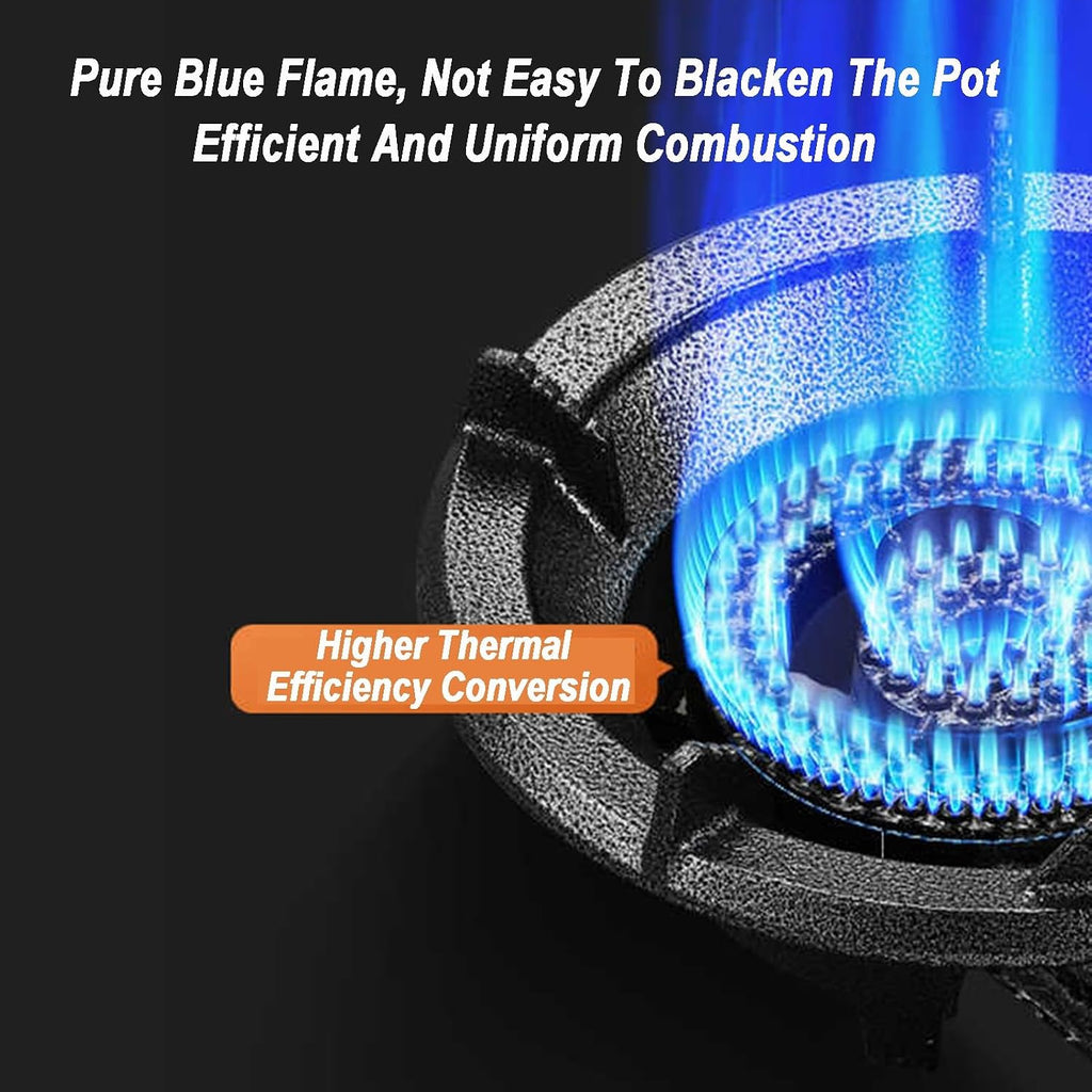 Gas Stove Single Burner,Kitchen Countertop Stove 7KW Gas Stove,Household Liquefied Gas Stove,Black Cast Iron Pot Rack,Energy Saving and Gas Saving