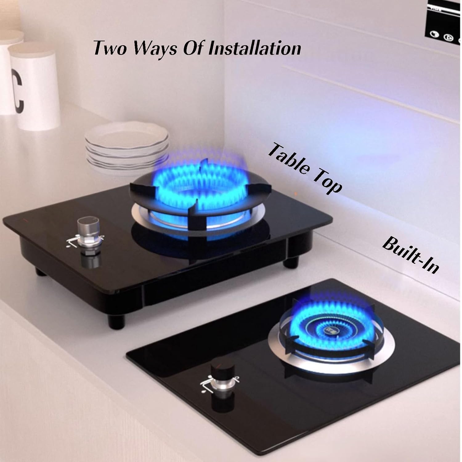 Single Burner Gas Stove,Commercial Gas Stock Pot Range,High Pressure Single Propane Burner,Stainless Steel,Ideal for Kitchens,Apartments