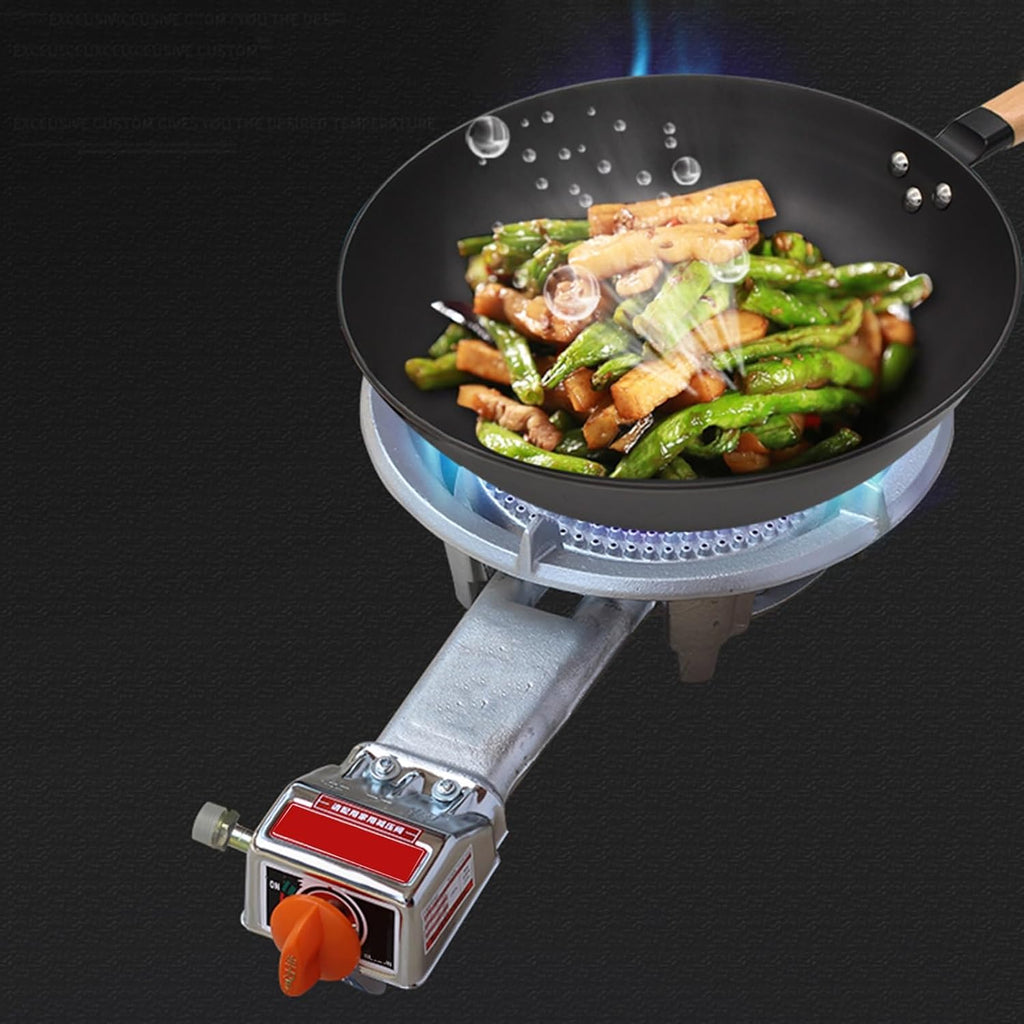 Gas Stove,Single Burner Portable Cooktop,7.0Kw Fire Ring Wok Burner,Gas/LP Gas Conversion Stove,with Flameout Protection,for Home Kitchen(NG,55x29.5x13.5cm)
