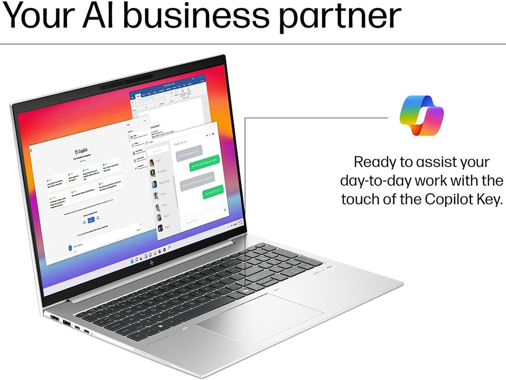 HP EliteBook 860 G11 16' FHD+ Business Laptop Computer, Intel Ultra 7 155U (Beat i7-1355U), 16GB DDR5 RAM, 512GB PCIe SSD, WiFi 6E, BT 5.3, Backlit Keyboard, Fingerprint Reader, Windows 11 Pro, AZ-XUT