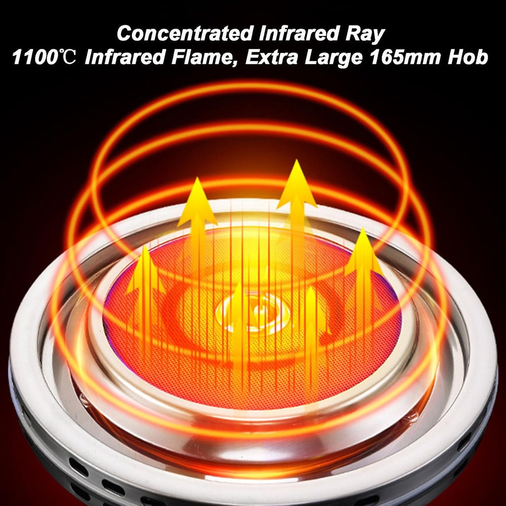 Gas Cooker,Single-Burner Household 4.2kw Gas Stove,Desktop/Embedded Dual-Use,for Food Stalls Family Restaurants(LPG)